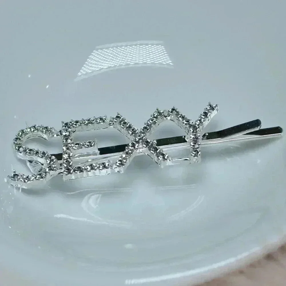 Text Hair pin